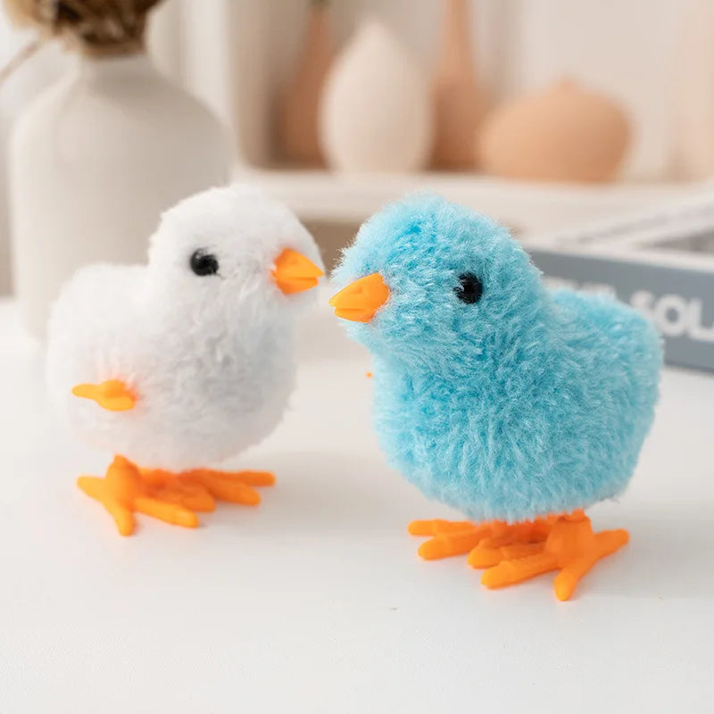 Eco-Friendly Clockwork Plush Chick Sound Toy Plastic Pet Toy for Cats Promotes Exercise and Relieves Boredom
