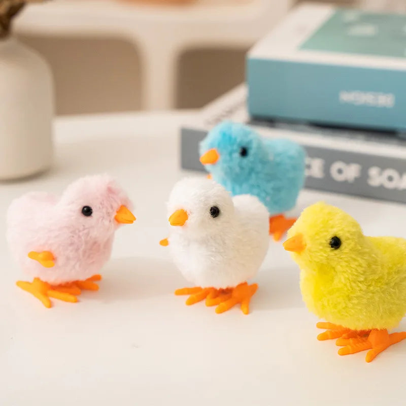 Eco-Friendly Clockwork Plush Chick Sound Toy Plastic Pet Toy for Cats Promotes Exercise and Relieves Boredom