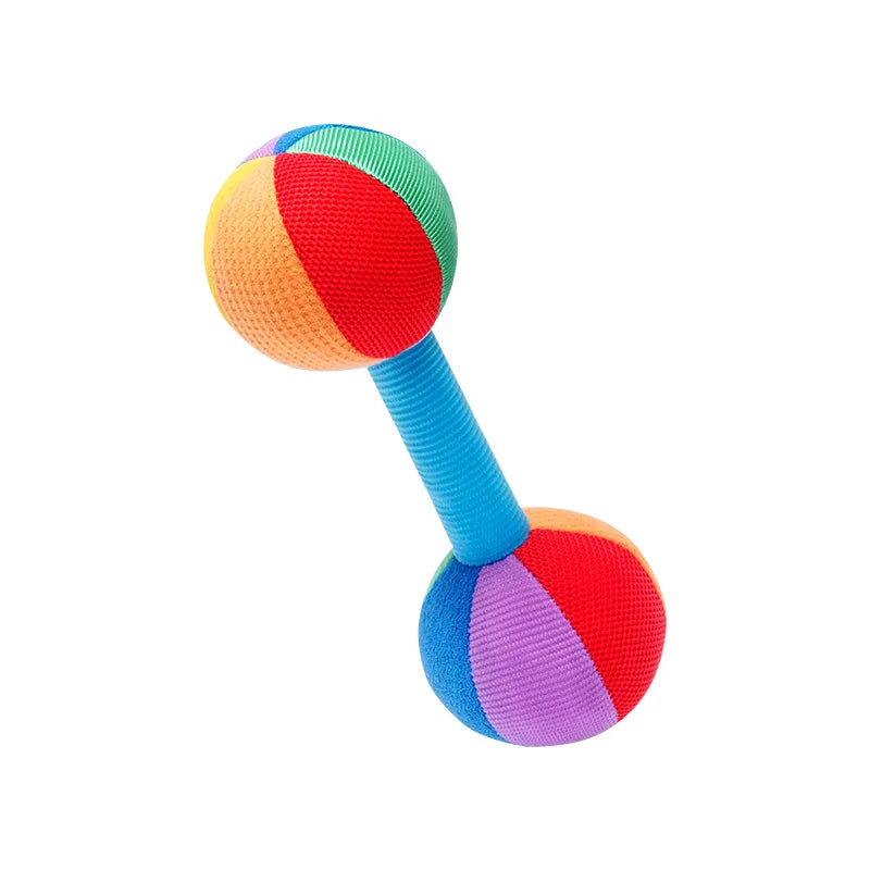 Jollybaby Infant Sensory Toys Baby Dumbbell Toy Mini Rattle Stick Black and White Baby Rattles Hand Bell Toy