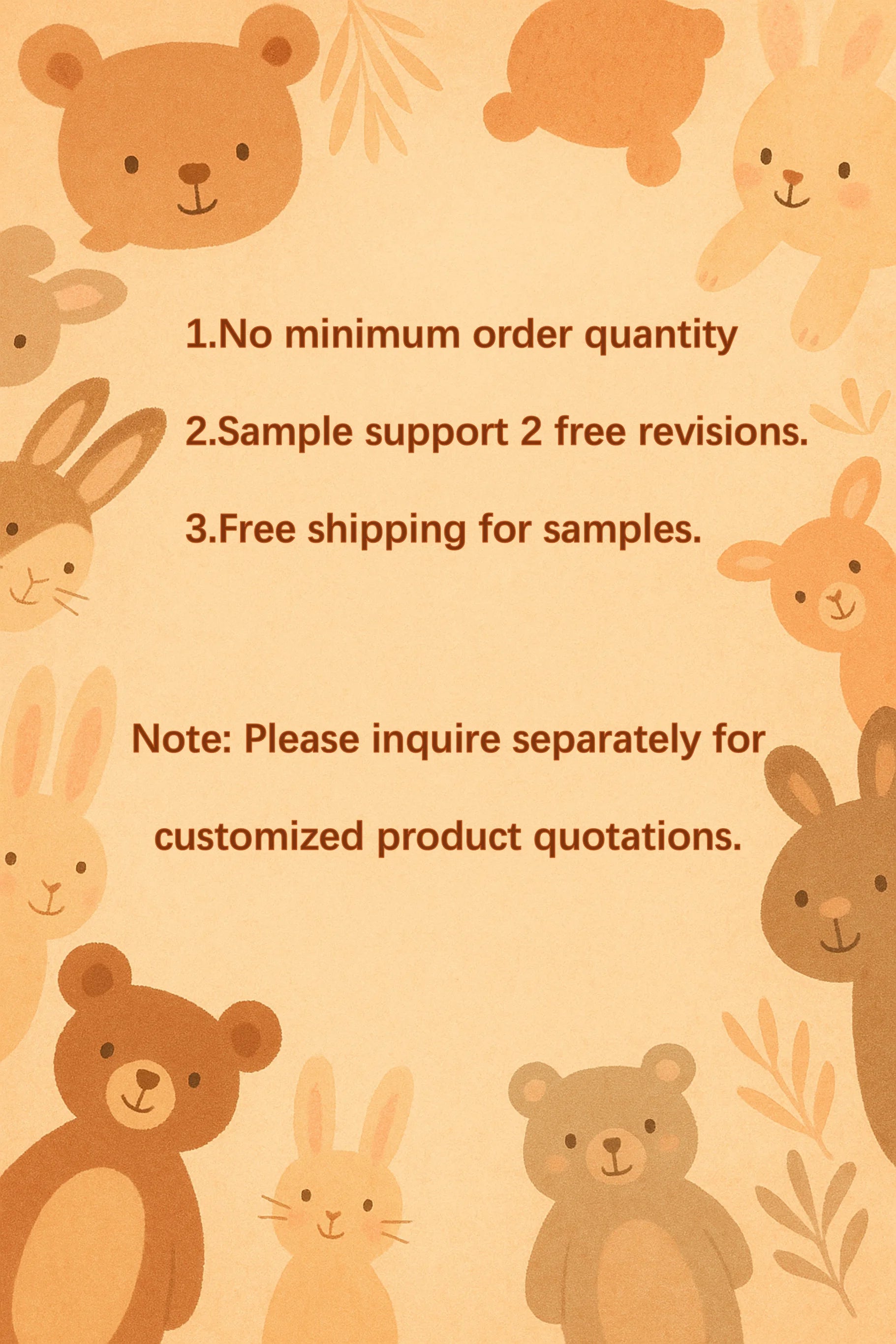 Custom Plush Toy Manufacturer Offering Low MOQ Services For Personalized Soft Animal Toy Designs
