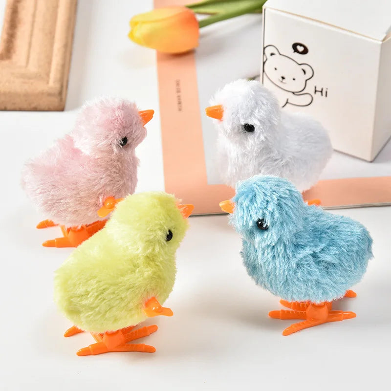 Eco-Friendly Clockwork Plush Chick Sound Toy Plastic Pet Toy for Cats Promotes Exercise and Relieves Boredom