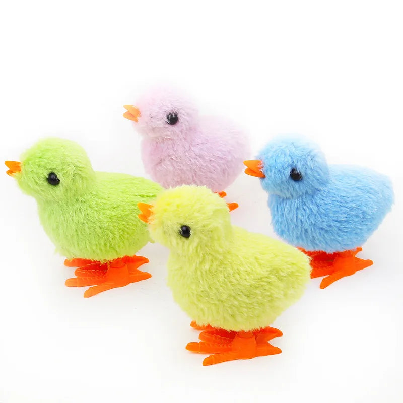 Eco-Friendly Clockwork Plush Chick Sound Toy Plastic Pet Toy for Cats Promotes Exercise and Relieves Boredom