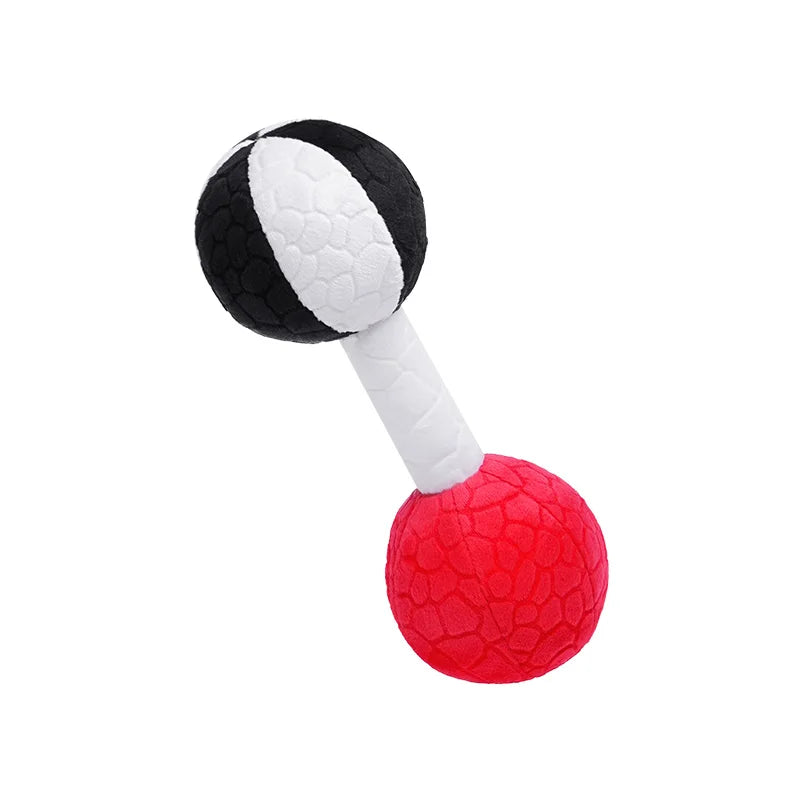 Jollybaby Infant Sensory Toys Baby Dumbbell Toy Mini Rattle Stick Black and White Baby Rattles Hand Bell Toy