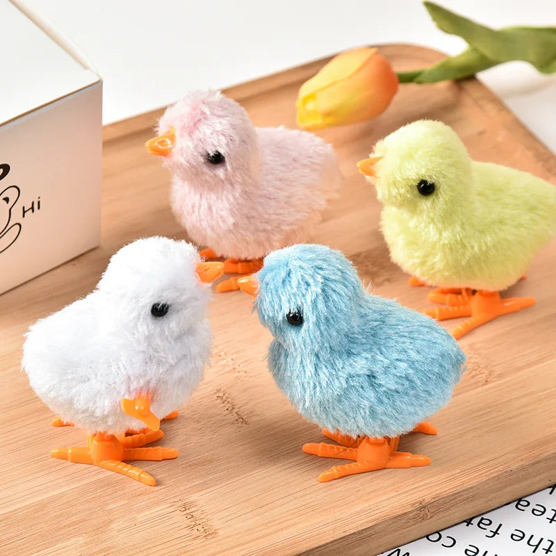 Eco-Friendly Clockwork Plush Chick Sound Toy Plastic Pet Toy for Cats Promotes Exercise and Relieves Boredom